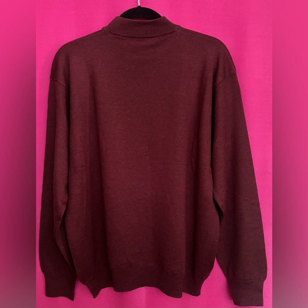 Cortina Italia Mock Neck Sweater 100% Merino Wool Made in Italy - Picture 2 of 2